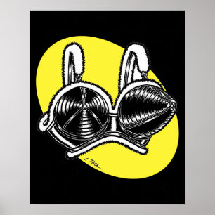 Poster Vana DeVinyl™/Trim en fourrure amusante, soutien-g