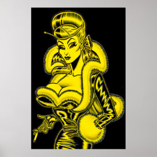 Poster Vana Va Voom™/PVC et fourrure amusante