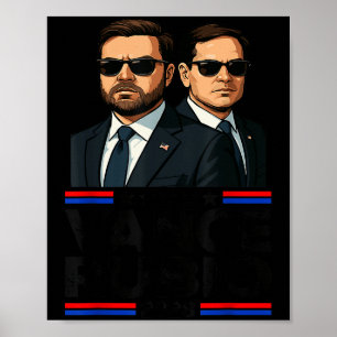 Poster Vance Rubio 2028 J D Vance Marco Rubio Président 2