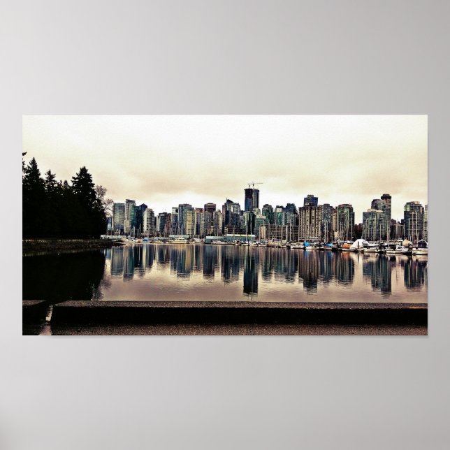Poster Vancouver City View (Devant)