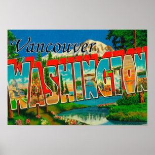 Poster Vancouver, Washington - grandes scènes de lettre