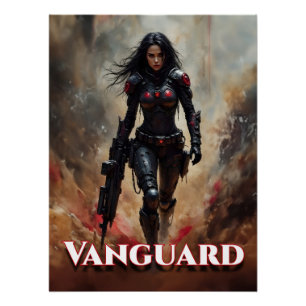 Poster Vanguard – Guerrière Féminine Futuriste