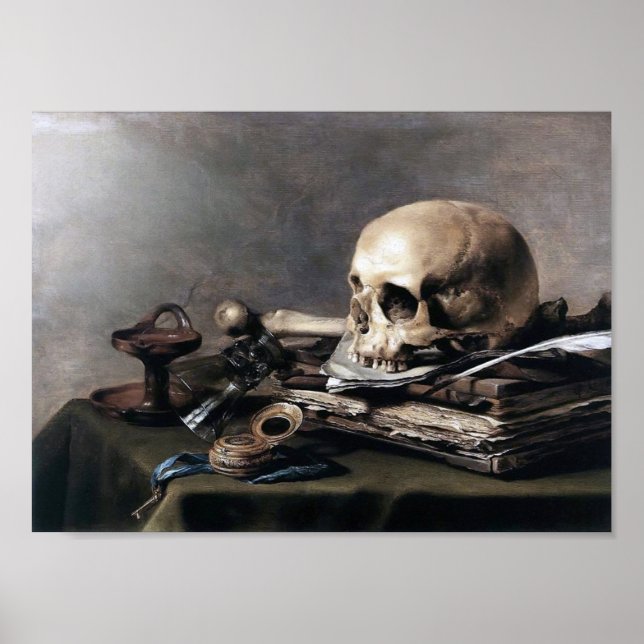 Poster Vanitas, Pieter Claesz (Devant)