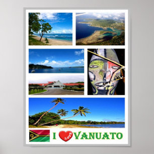 Poster Vanuatu - I Love -