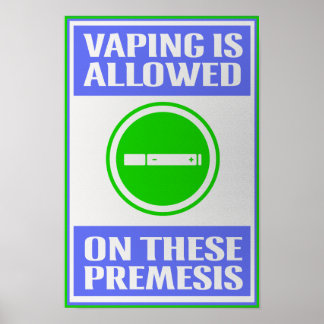 Poster Vapage autorisé sur ces Prémesis Blanc