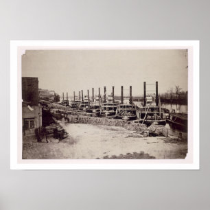 Poster Vapeurs sur le Mississippi (photo de b/w)