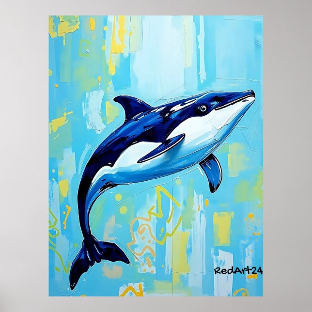 Poster Vaquita Wall Art – Endangered Marine Porpoise (Devant)