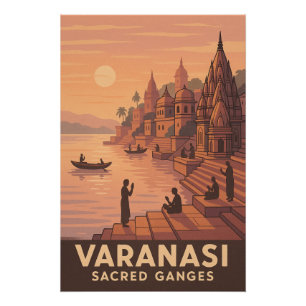Poster Varanasi - Ganges sacrés