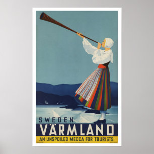 Poster Varmland Suède - Vintage voyage