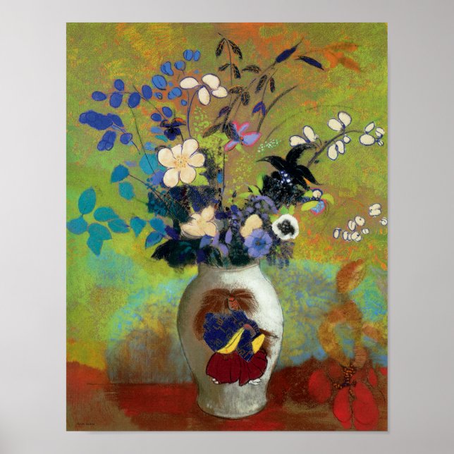Poster Vase au Guerrier Japonais (Devant)