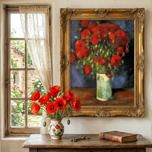 Poster Vase aux Coquelicots Rouges par Vincent van Gogh