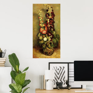 Poster Vase avec Hollyhocks par Vincent van Gogh