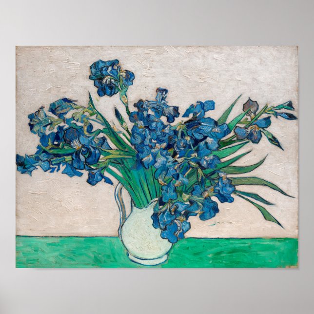 Poster Vase avec Irises, Van Gogh (Devant)