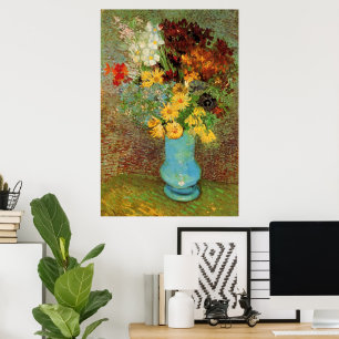 Poster Vase avec marguerites et anémones par Vincent van 
