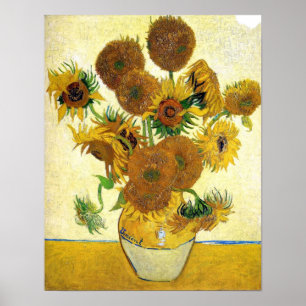 Poster Vase Avec Quinze Tournesols Par Vincent Van Gogh