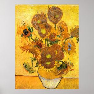 Poster Vase avec quinze tournesols par Vincent van Gogh