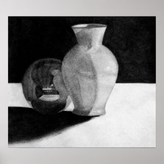 Poster Vase avec sphère