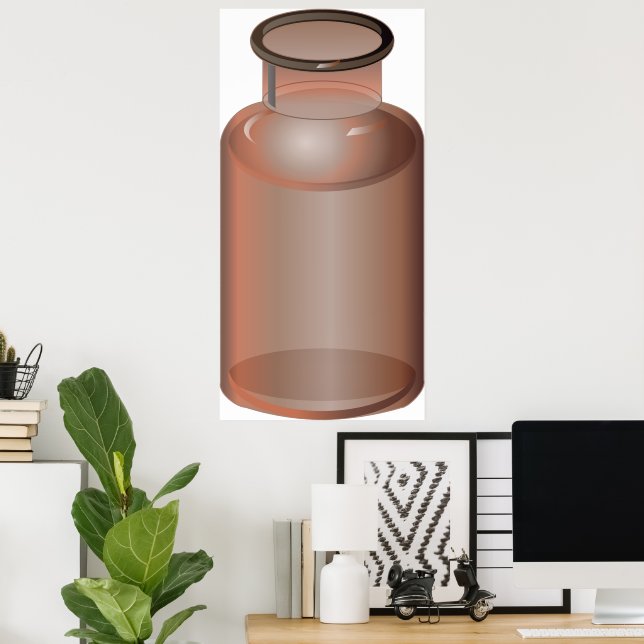 Poster Vase bouteille en verre (Bureau à domicile)