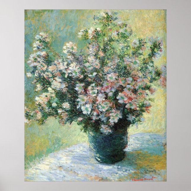 Poster Vase de fleurs Art de Claude Monet (Devant)