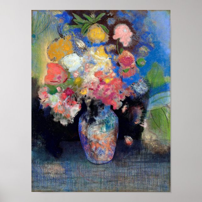 Poster Vase de fleurs, Redon (Devant)