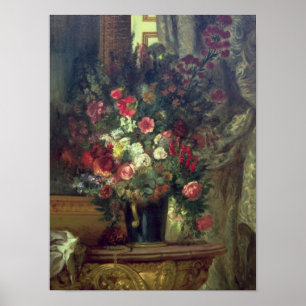 Poster Vase de fleurs sur une console, 1848-49