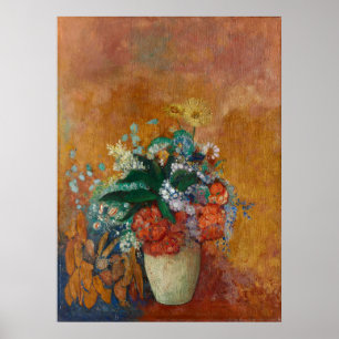 Poster Vase de la peinture à l'huile française d'Odilon