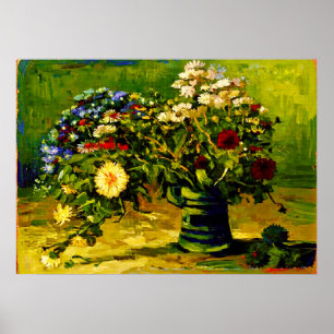 Poster Vase de Van Gogh avec des marguerites