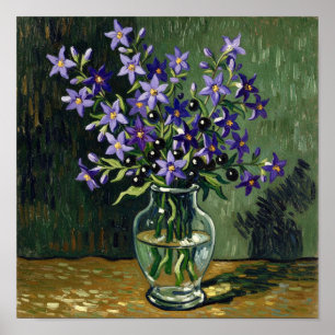 Poster Vase de Van Gogh avec Morelle noire