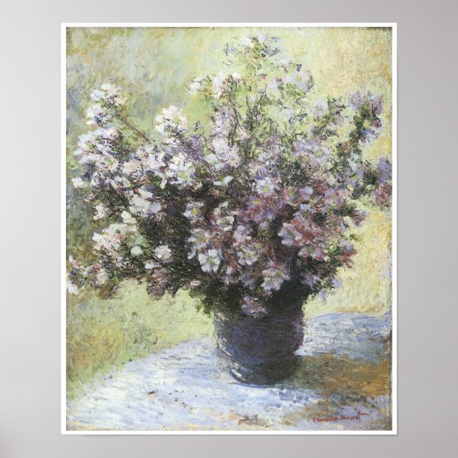 Poster Vase des fleurs, 1880, Claude Monet (Devant)