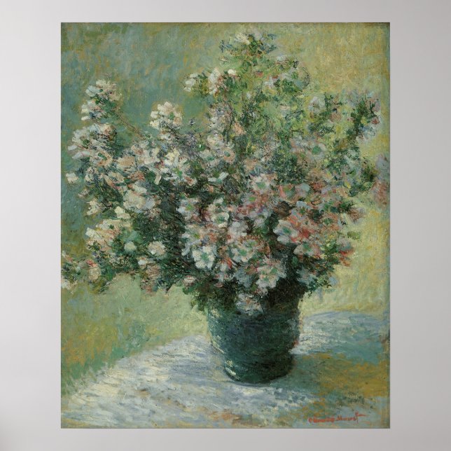 Poster Vase des fleurs de Claude Monet (Devant)