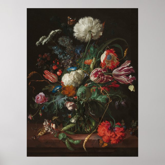 Poster Vase des fleurs - Jan Davidsz. de Heem (Devant)