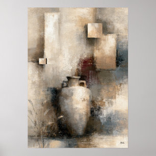 Poster Vase humble Wabi-Sabi Moderne Abstraction Japonais