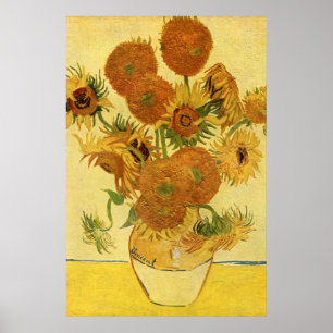 Poster Vase with Fifteen Sunflowers, Van Gogh Fine Art