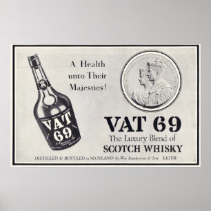 Poster Vat 69 clin d'oeil