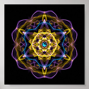 Poster Vata Dosha équilibrant le mandala I d'Ayurveda