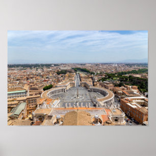 Poster Vatican, Italie : Vue aérienne Carré de Saint-Pier