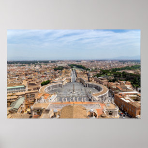 Poster Vatican, Italie : Vue aérienne Carré de Saint-Pier