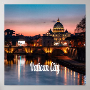 Poster Vatican La Nuit Église Catholique Romaine