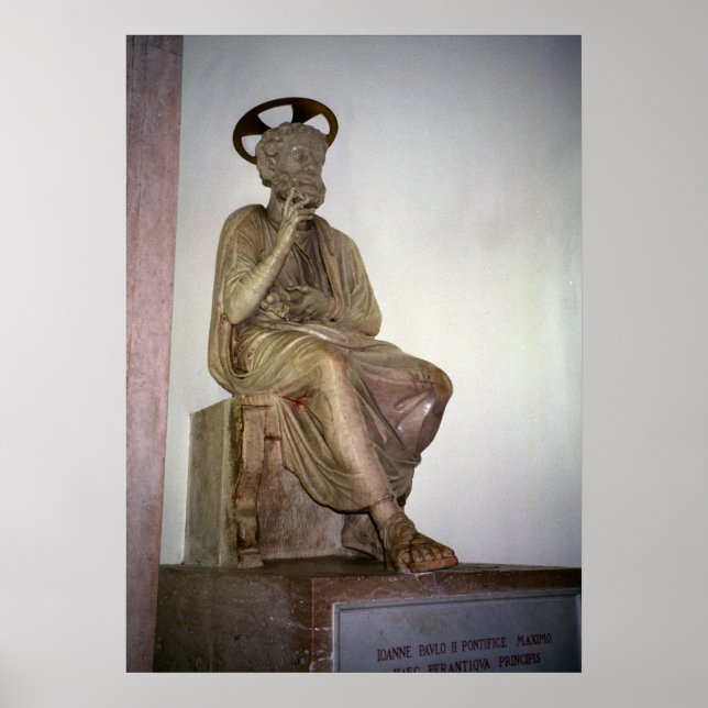 Poster Vatican, Statue de Saint Pierre (Devant)