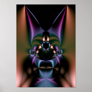 Poster vaudou fractal : sorcier