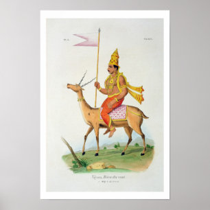 Poster Vayu, gravée par C. de Motte (1785-1836) (couleur