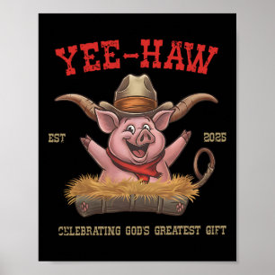 Poster Vbs Yee Haw 2025 Ferme Animale École Biblique de V