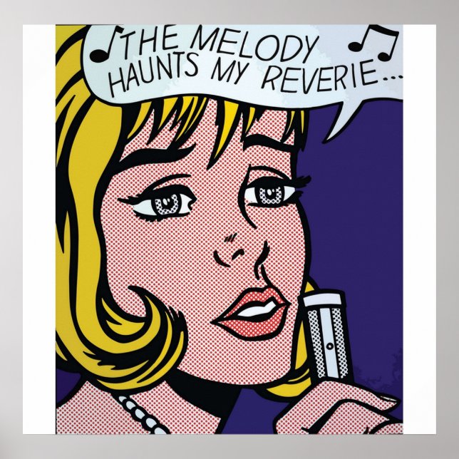 Poster Vectorisé et retravaillé Roy LichtensteinLa melod (Devant)