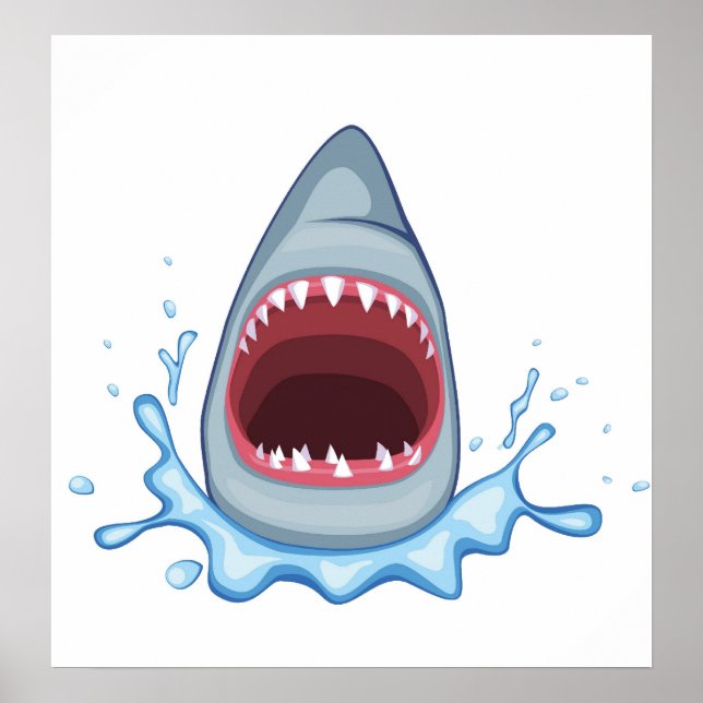 Poster vectorstock_383155 Dents de requin caricaturés aff (Devant)