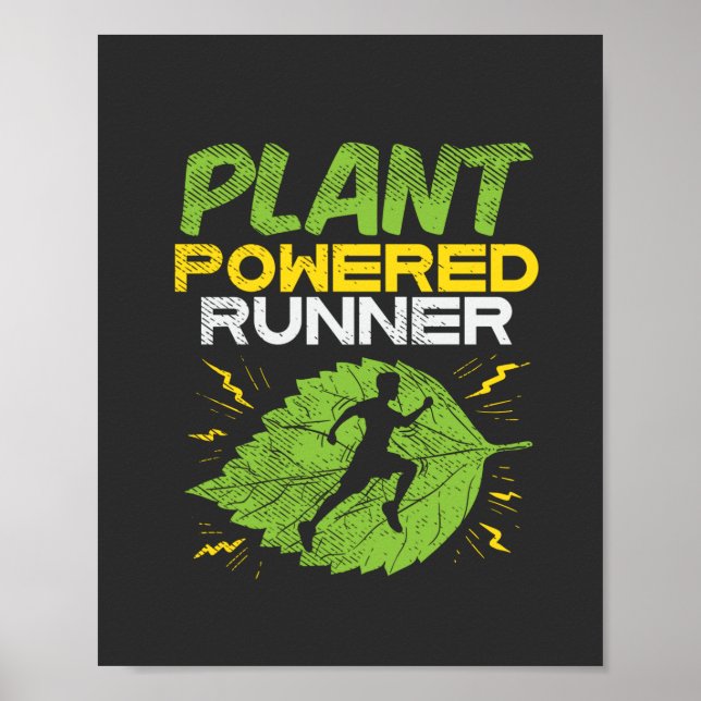 Poster Vegan - Plante Powered Runner (Devant)