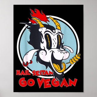 Poster Véganisme humour blé gluten grêle seitan deviens v