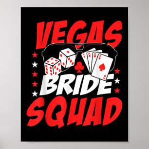 Poster Vegas Bride Squad Mariage Bachelorette Party