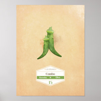 Poster végétal d'Okra