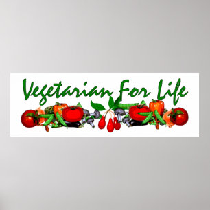 Poster Végétarien à vie