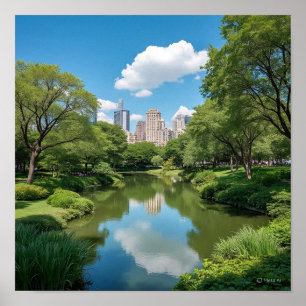 Poster Végétation luxuriante Oasis Urbain